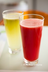 Green apple and watermelon juice