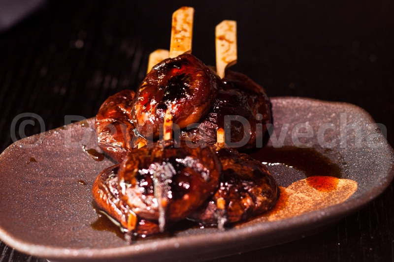 Shiitake mushrooms at Okku